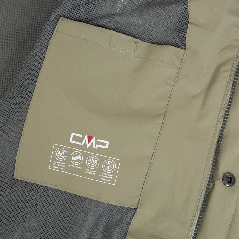 Kurtka przeciwdeszczowa męska CMP 39X7367 Snaps Hood sage 5