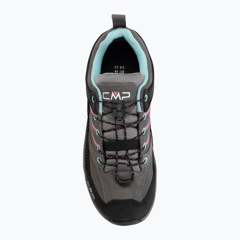 Buty trekkingowe dziecięce CMP Rigel 2.0 Low Waterproof grey/acquarius/pink fluo 5