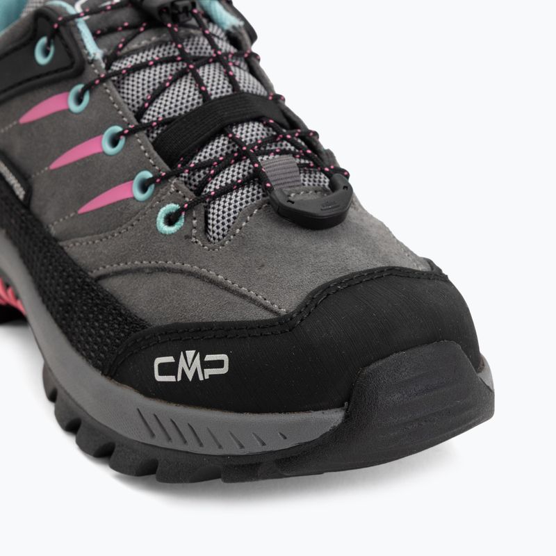 Buty trekkingowe dziecięce CMP Rigel 2.0 Low Waterproof grey/acquarius/pink fluo 7