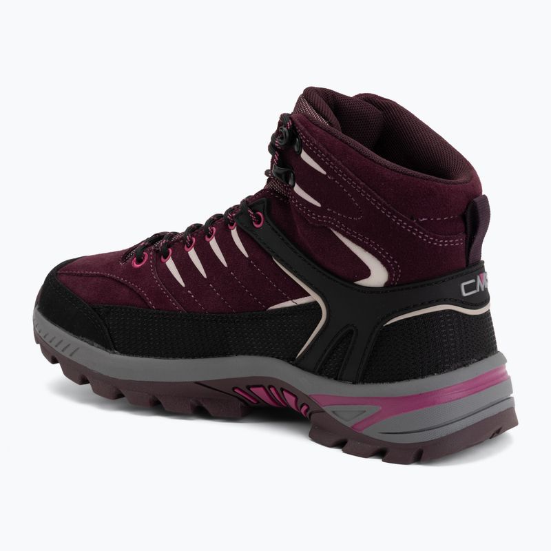 Buty trekkingowe dziecięce CMP Rigel 2.0 Mid Waterproof black berry/amaranto 3