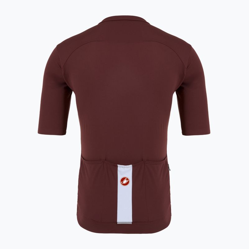 Koszulka rowerowa męska Castelli Prologo Lite deep bordeaux/ silver gray 2
