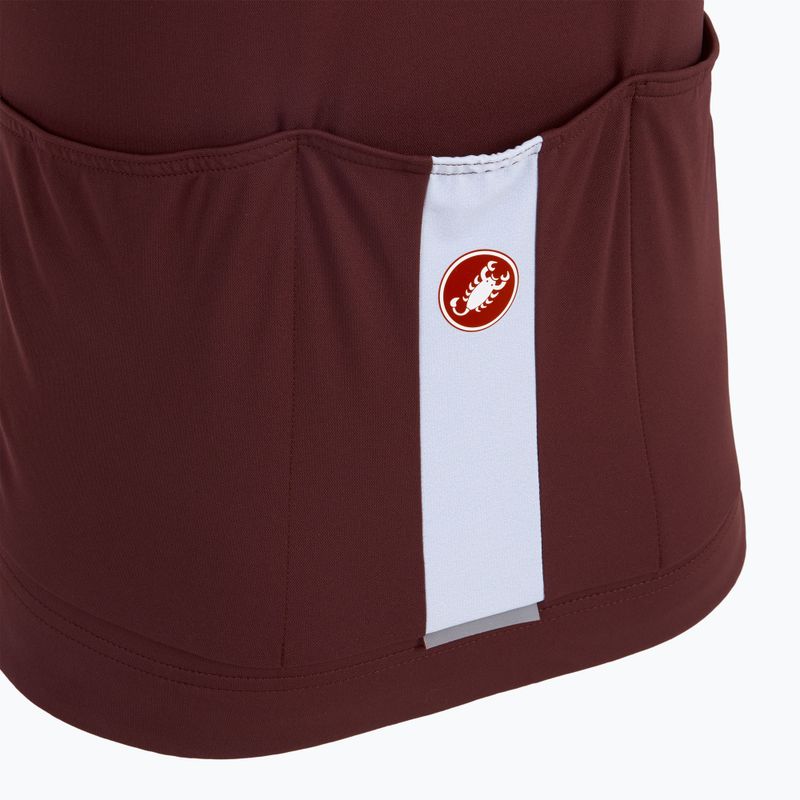 Koszulka rowerowa męska Castelli Prologo Lite deep bordeaux/ silver gray 4