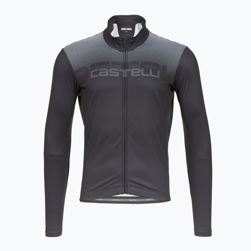 Longsleeve rowerowy męski Castelli Apice Thermal dark gray/smoky gray/silver gray