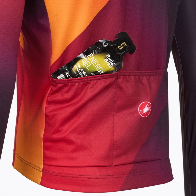 Longsleeve rowerowy męski Castelli Amplify Thermal dark night shade/red/vivid orange 5