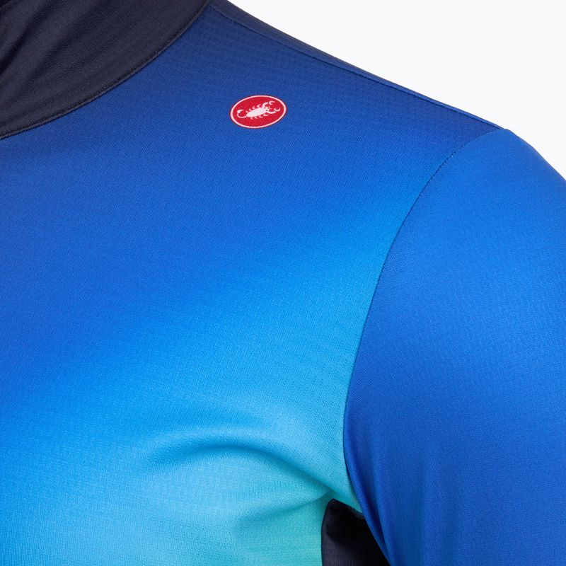 Longsleeve rowerowy męski Castelli Amplify Thermal belgian blue/azzurro italia/pool blue 4