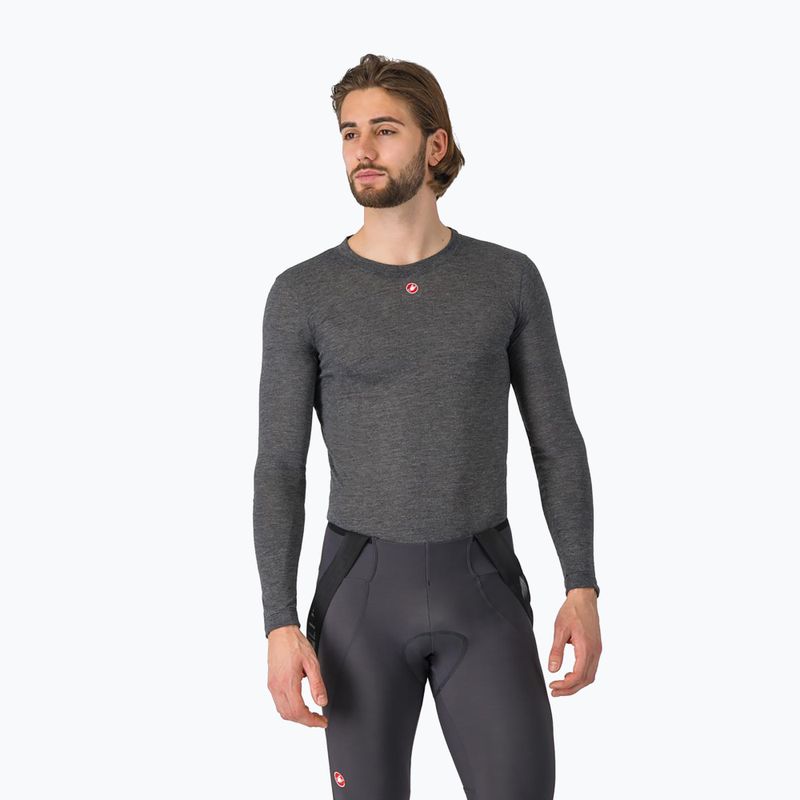 Longsleeve rowerowy męski Castelli Medio Base Layer melange gray