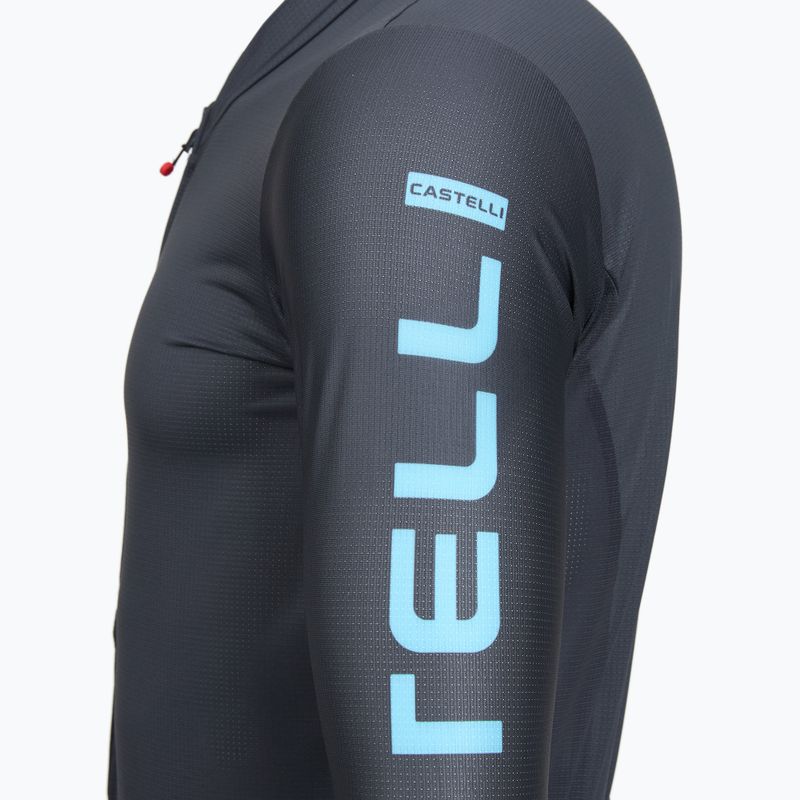 Koszulka rowerowa męska Castelli Entrata Apex twilight blue/neon cobalt 3