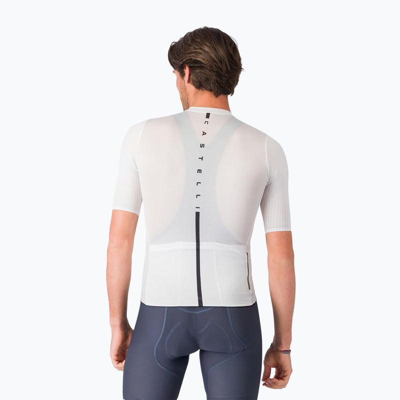 Koszulka rowerowa męska Castelli Drittone Logo white/black 3