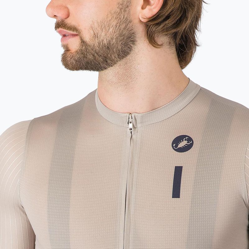Koszulka rowerowa męska Castelli Drittone Logo clay/belgian blue 4