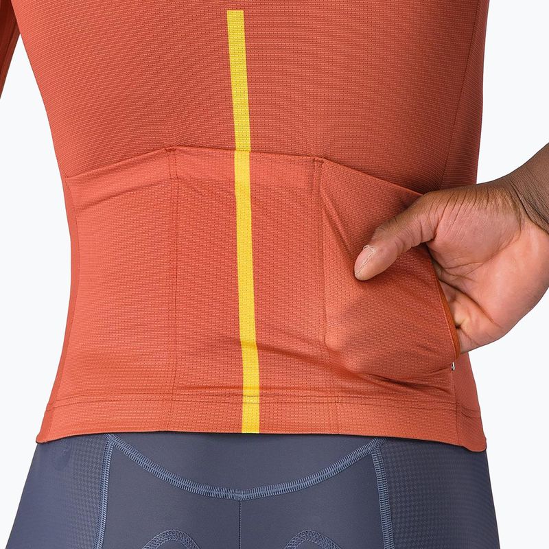 Koszulka rowerowa męska Castelli Drittone Logo paprika/mango mojito 5