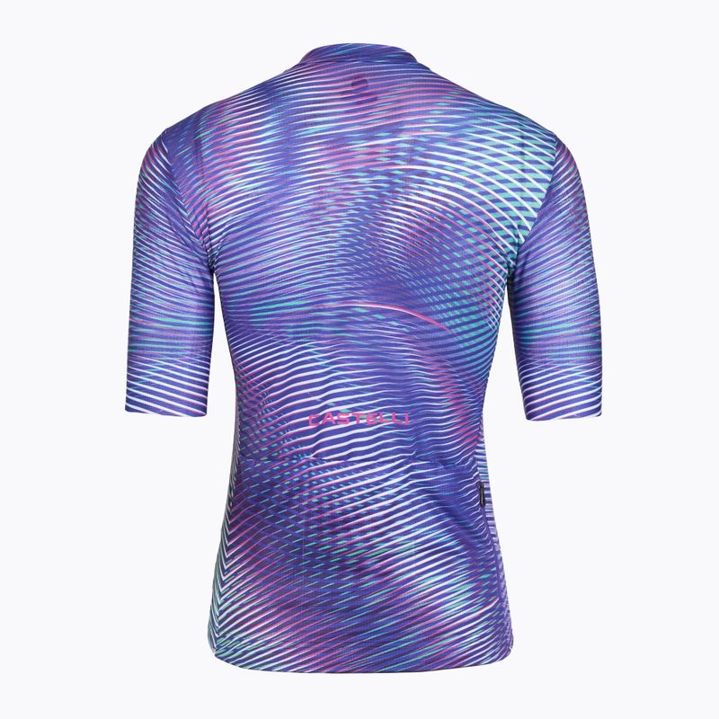 Koszulka rowerowa damska Castelli Cosmic Vortex multicolor ultraviolet rose 2