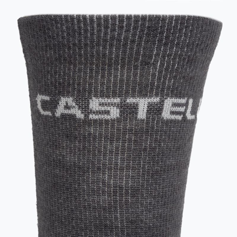 Skarpety męskie Castelli Castelli Logo 18 Merino Sock silver gray/dark gray 3