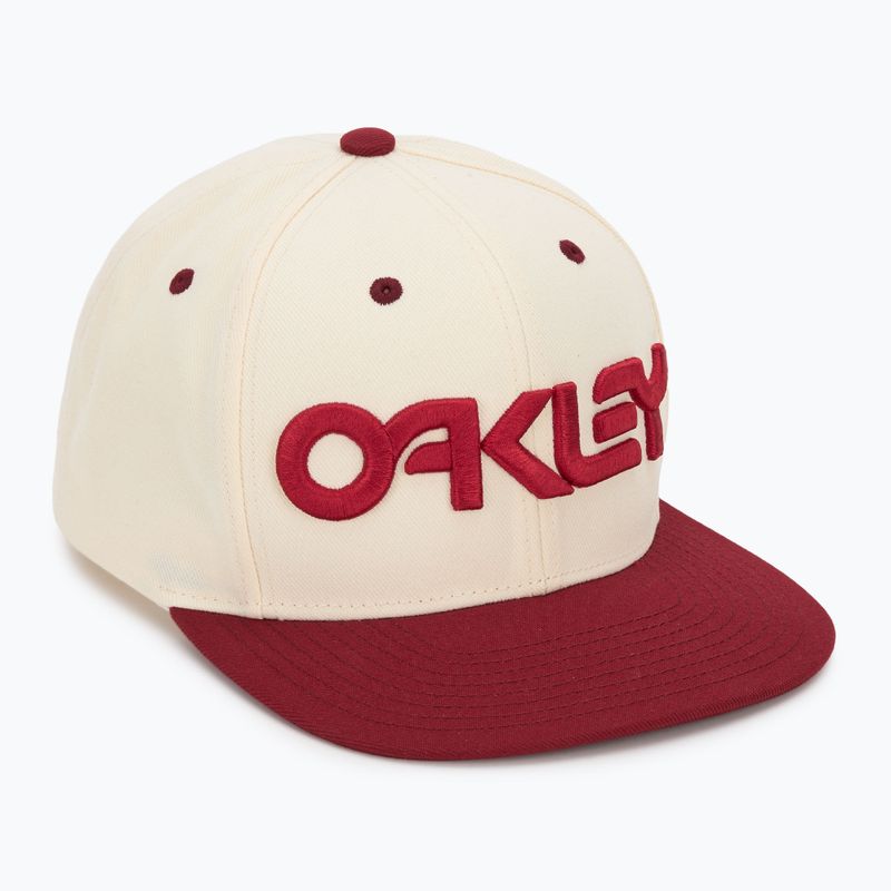 Czapka z daszkiem męska Oakley Mark III arctic white/iron red