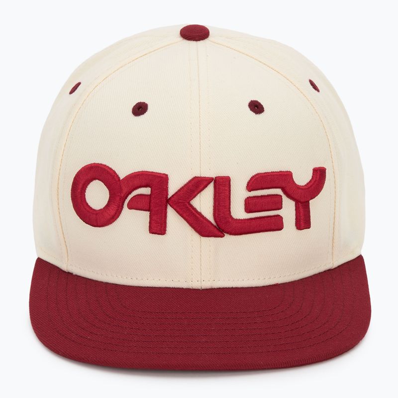 Czapka z daszkiem męska Oakley Mark III arctic white/iron red 2