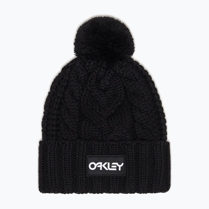 Czapka zimowa Oakley Harper Pom Beanie black/white logo