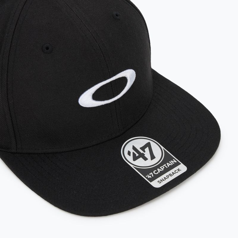 Czapka z daszkiem męska Oakley 47 B1B Ellipse blackout/white 3