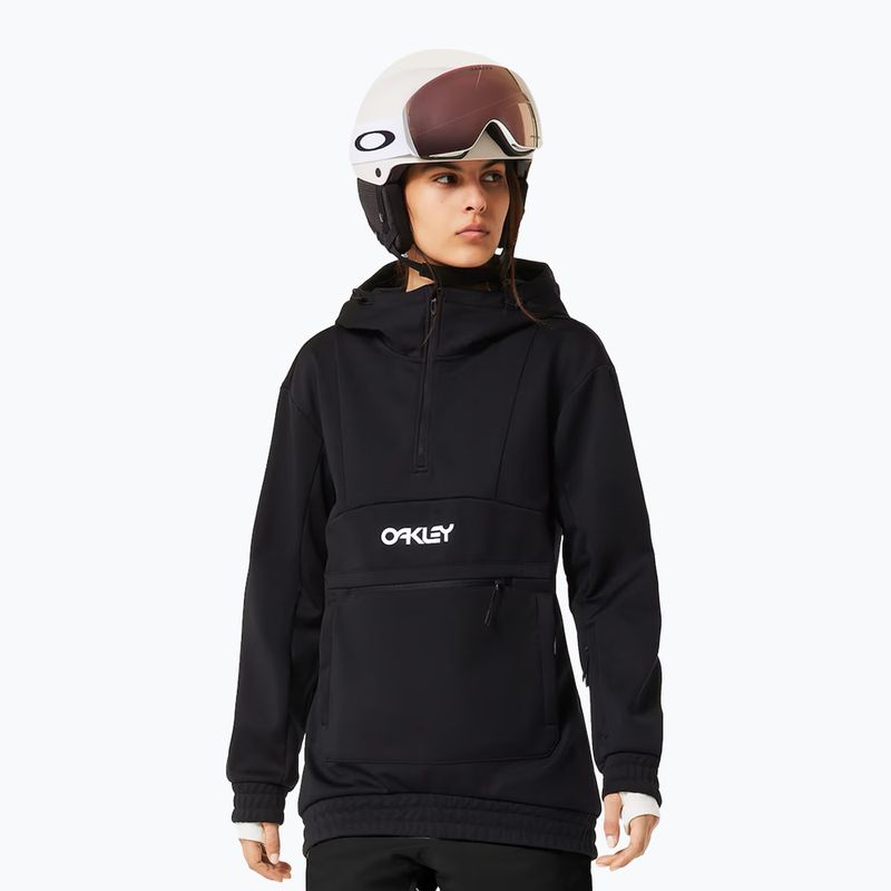 Bluza softshell damska Oakley TNP Nose Grab Softshell Hoodie blackout/white
