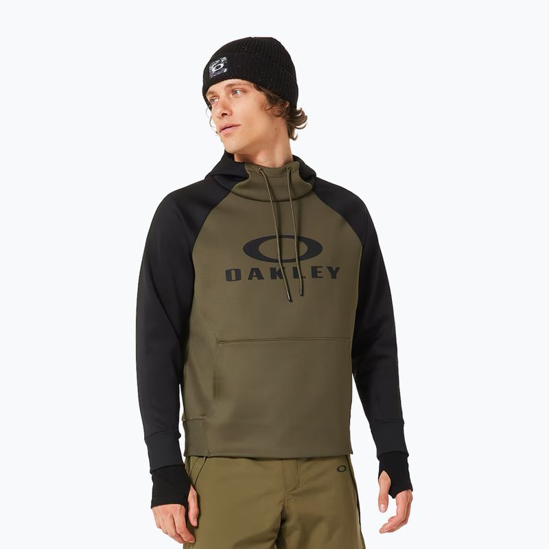 Bluza snowboardowa męska Oakley Sierra DWR Fleece Hoody 2.0 army green