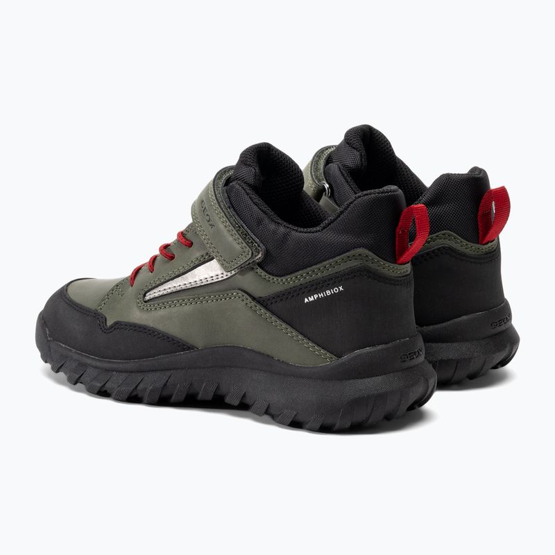 Buty juniorskie Geox Simbyos Abx dark green/red 3