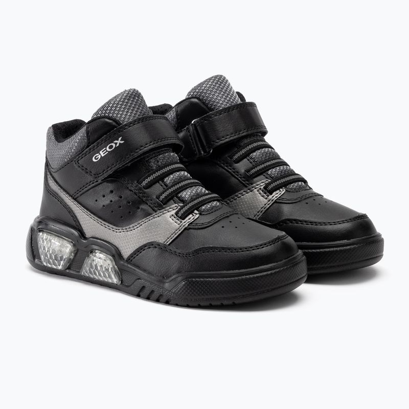 Buty juniorskie Geox Illuminus black/dark grey 4