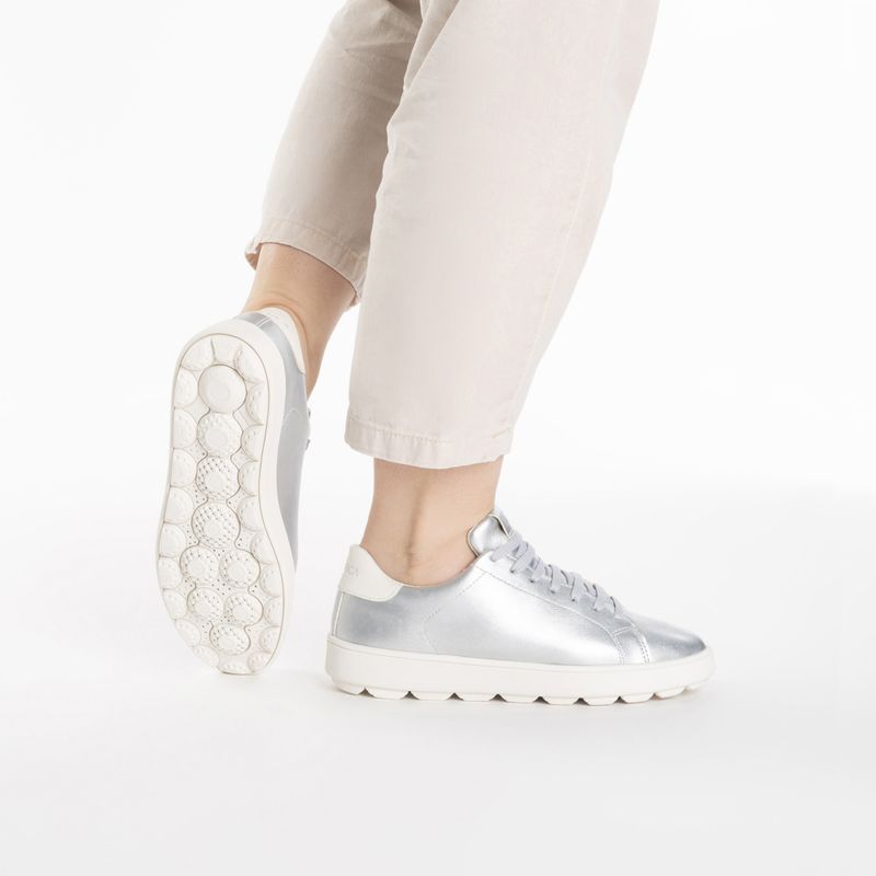 Buty damskie Geox Spherica™ ECUB-1 silver/optic white 2