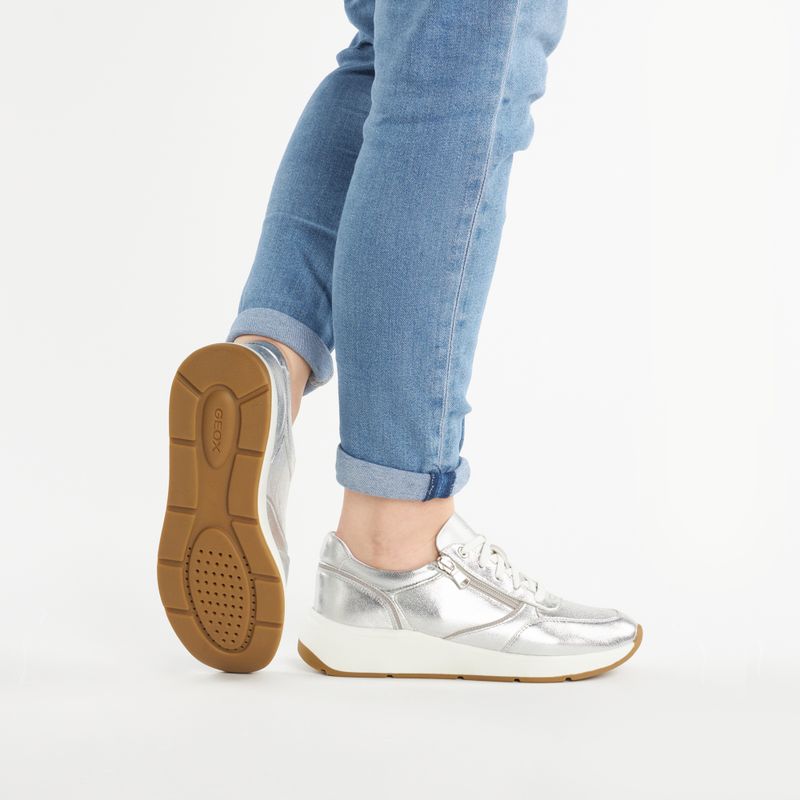 Buty damskie Geox Cristael silver 2