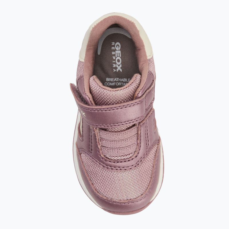 Buty dziecięce Geox Rishon dark pink/old white 5