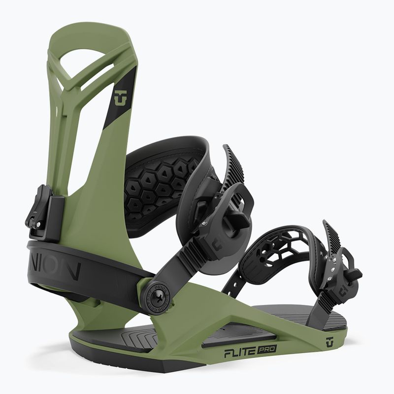 Wiązania snowboardowe męskie Union Flite Pro olive green 4