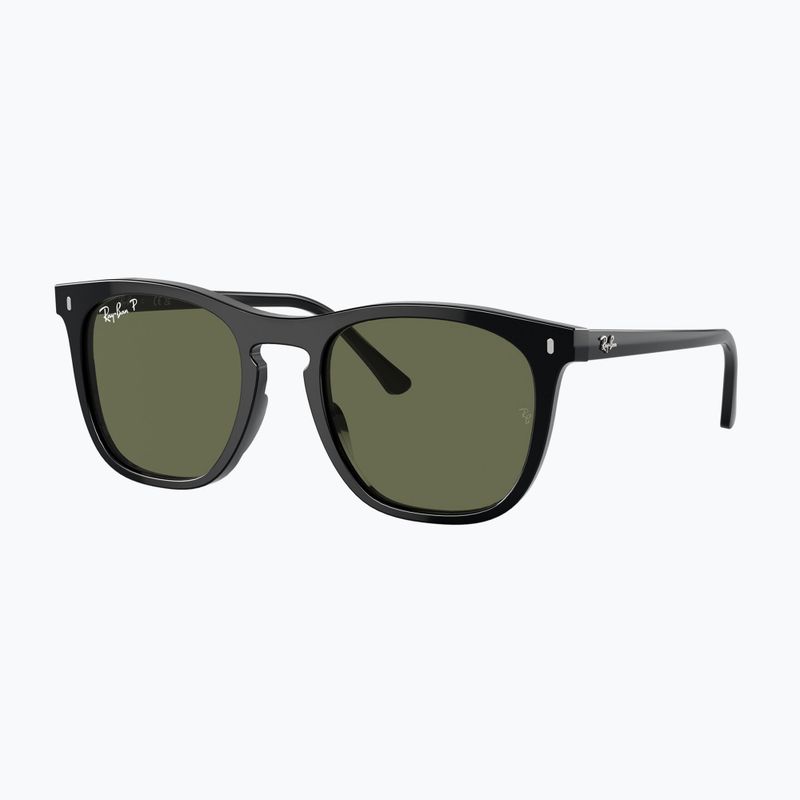 Okulary przeciwsłoneczne Ray-Ban RB2210 black/green polarized 4