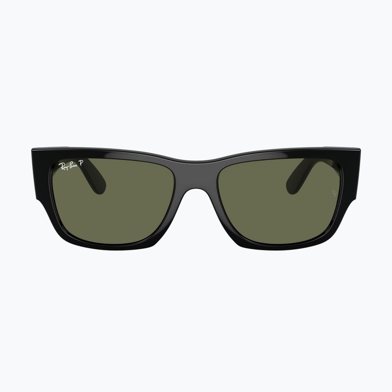 Okulary przeciwsłoneczne Ray-Ban Carlos black/green polarized 2