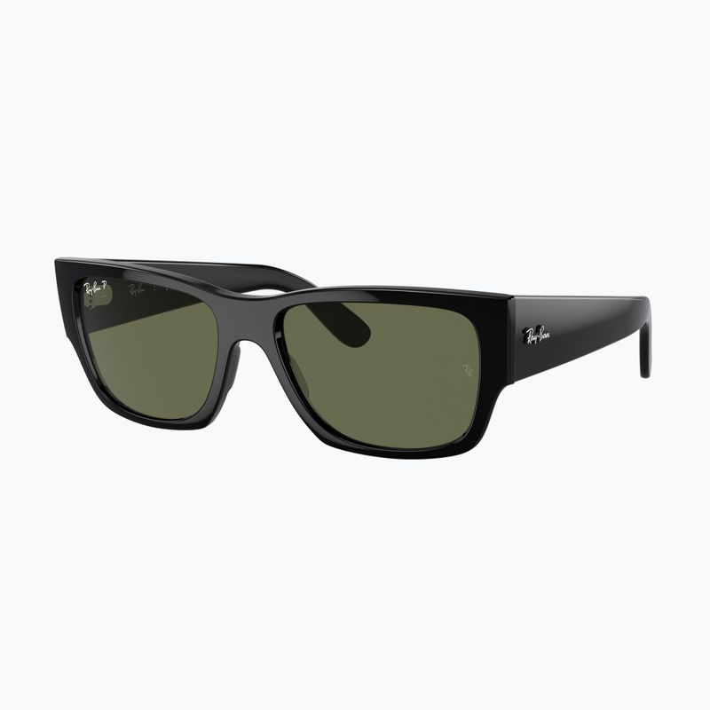 Okulary przeciwsłoneczne Ray-Ban Carlos black/green polarized 4