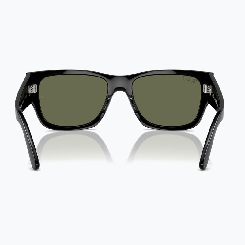 Okulary przeciwsłoneczne Ray-Ban Carlos black/green polarized 5