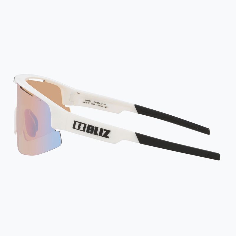 Okulary przeciwsłoneczne Bliz Matrix Nano Optics Nordic Light matt white/coral/orange blue multi 5