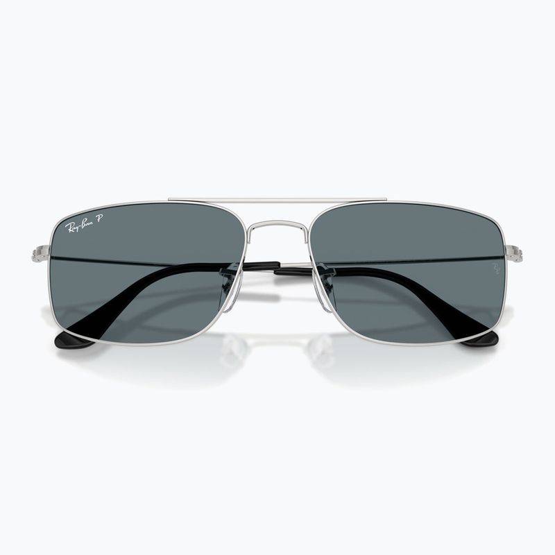 Okulary przeciwsłoneczne Ray-Ban Explorer III silver/dark blue polarized 3