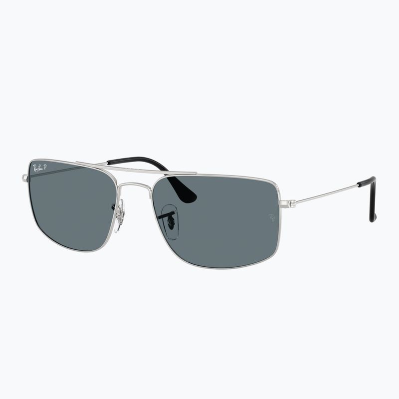 Okulary przeciwsłoneczne Ray-Ban Explorer III silver/dark blue polarized 4