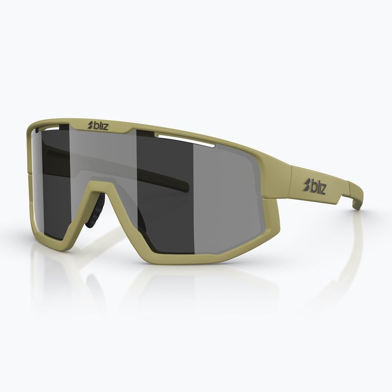 Okulary przeciwsłoneczne Bliz Fusion matte amber green/smoke silver mirror