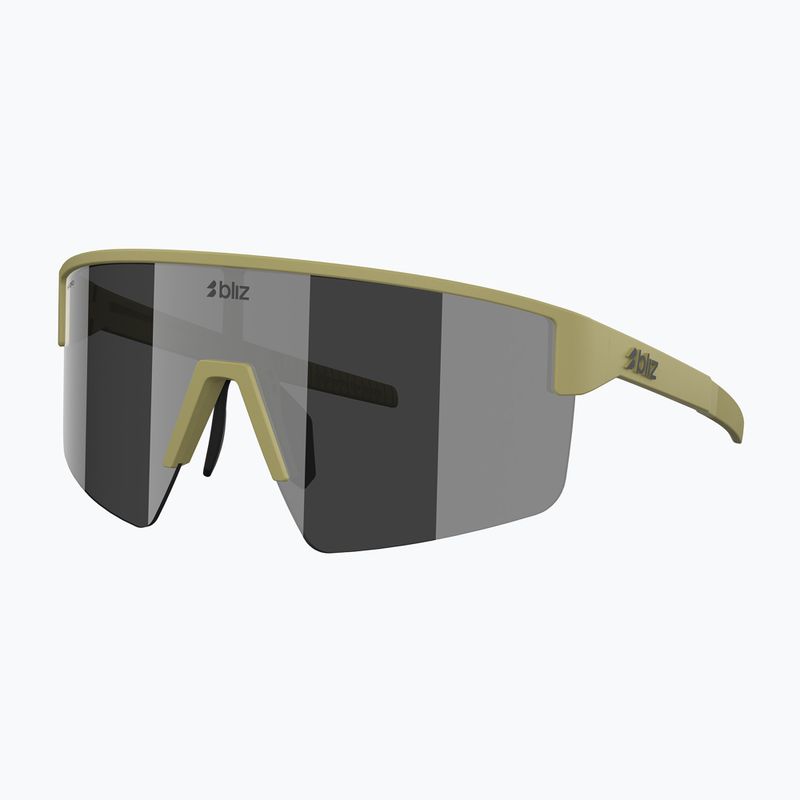 Okulary przeciwsłoneczne Bliz P004 matte amber green/smoke silver mirror