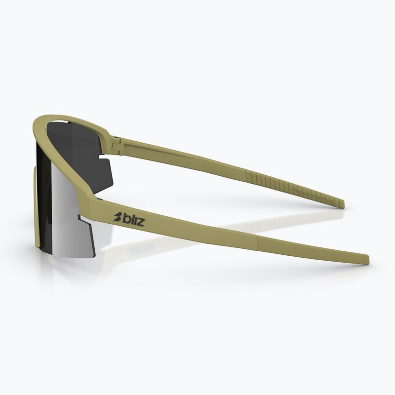 Okulary przeciwsłoneczne Bliz P006 matte amber green/smoke silver mirror 5