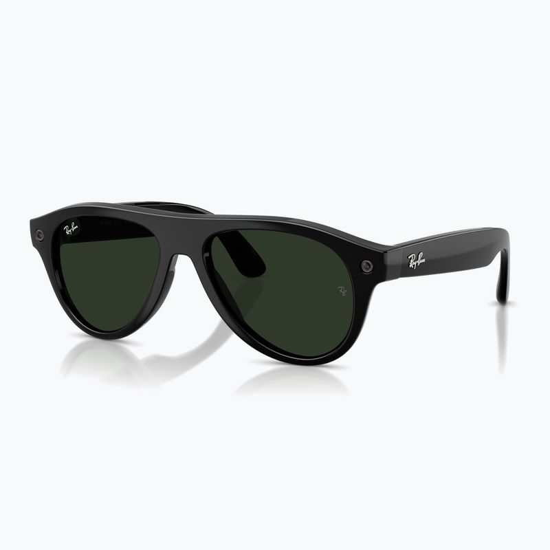 Okulary z kamerą Ray-Ban Meta Aviator shiny black/trs g. green 8