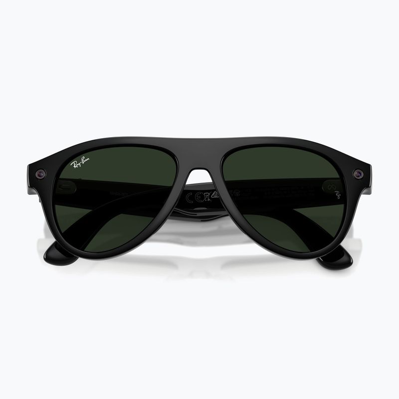 Okulary z kamerą Ray-Ban Meta Aviator shiny black/trs g. green 9