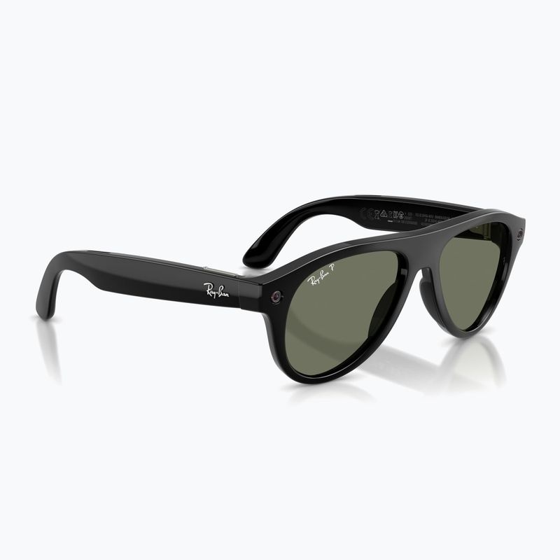 Okulary z kamerą Ray-Ban Meta Aviator shiny black/g15 green polar 4
