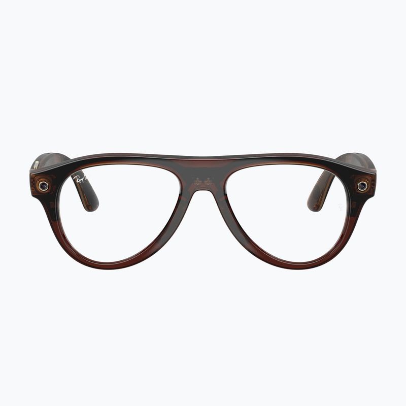 Okulary z kamerą Ray-Ban Meta Aviator transp. umber/trs jade 2