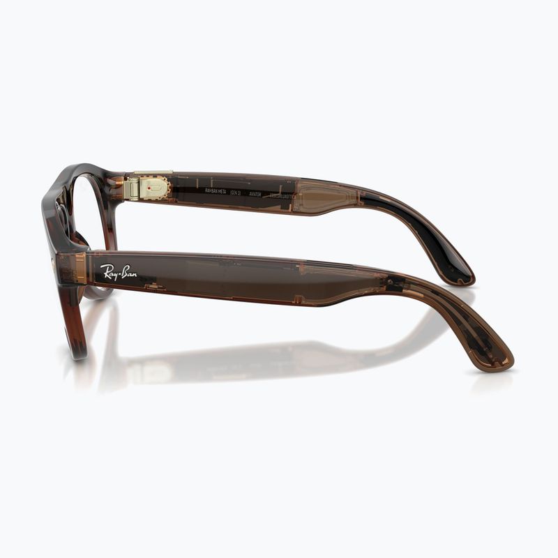 Okulary z kamerą Ray-Ban Meta Aviator transp. umber/trs jade 5