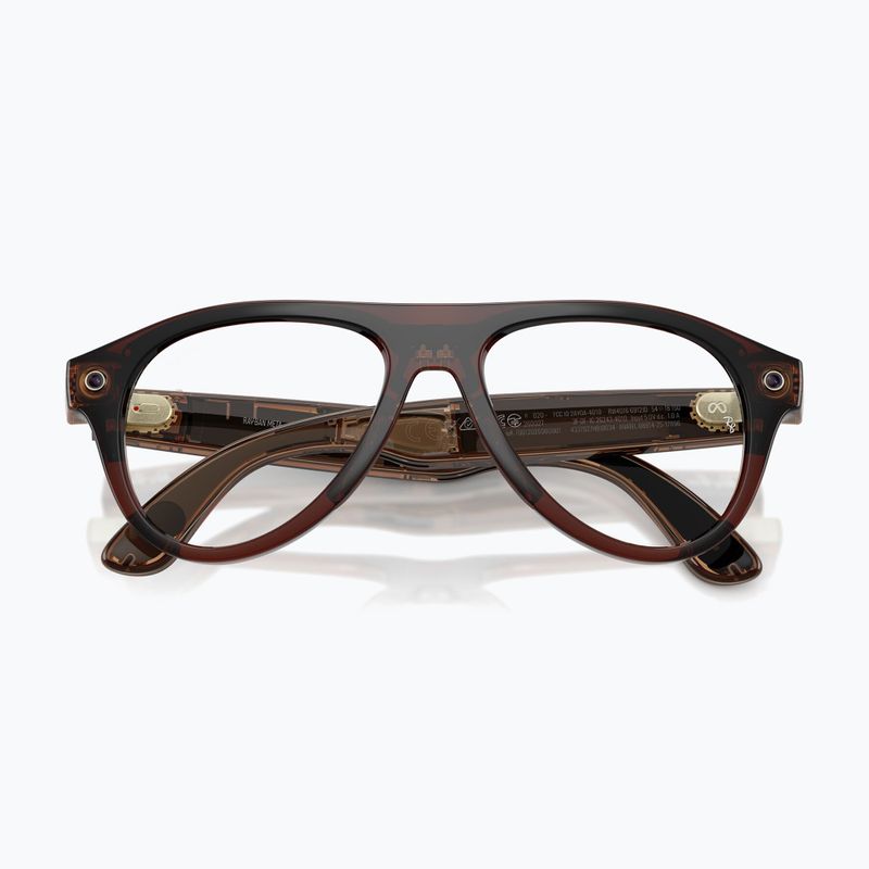 Okulary z kamerą Ray-Ban Meta Aviator transp. umber/trs jade 6