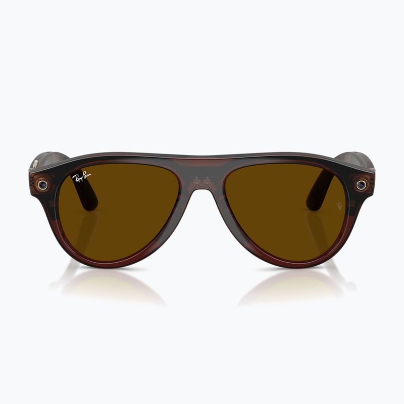 Okulary z kamerą Ray-Ban Meta Aviator transp. umber/trs jade 7
