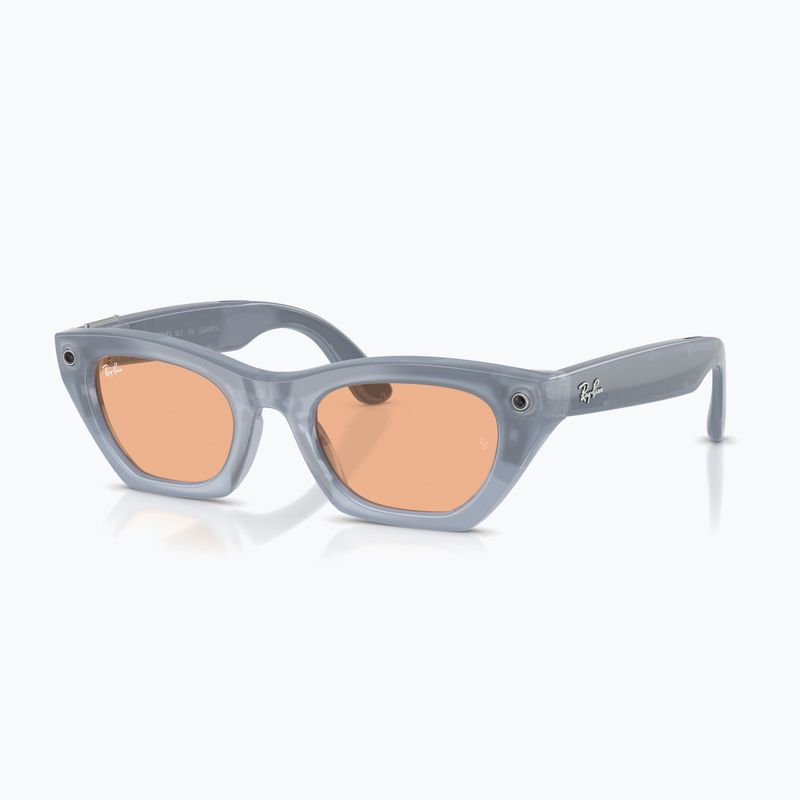 Okulary z kamerą Ray-Ban Meta Zena milky grey lilac/trs copper 7