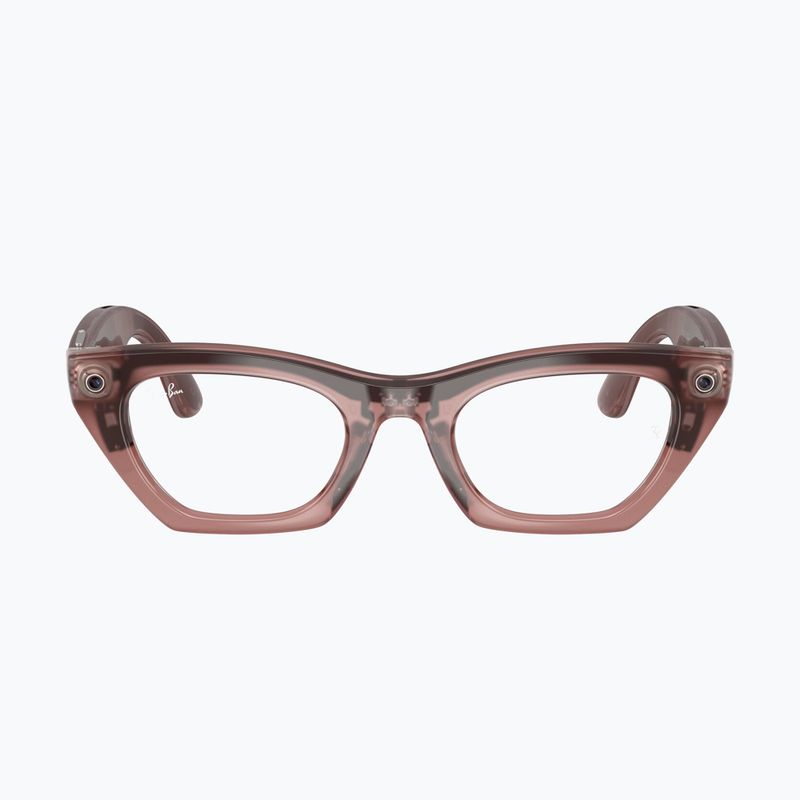 Okulary z kamerą Ray-Ban Meta Zena milky pink blush/trs grey 2