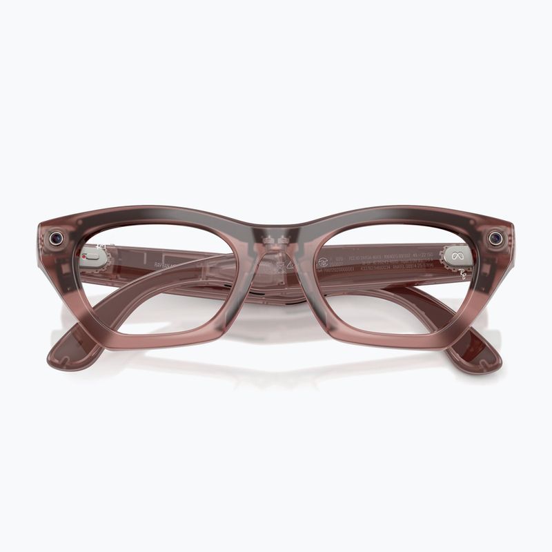 Okulary z kamerą Ray-Ban Meta Zena milky pink blush/trs grey 3