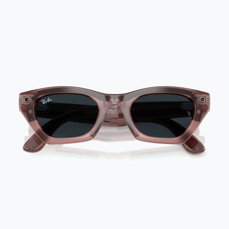 Okulary z kamerą Ray-Ban Meta Zena milky pink blush/trs grey 8