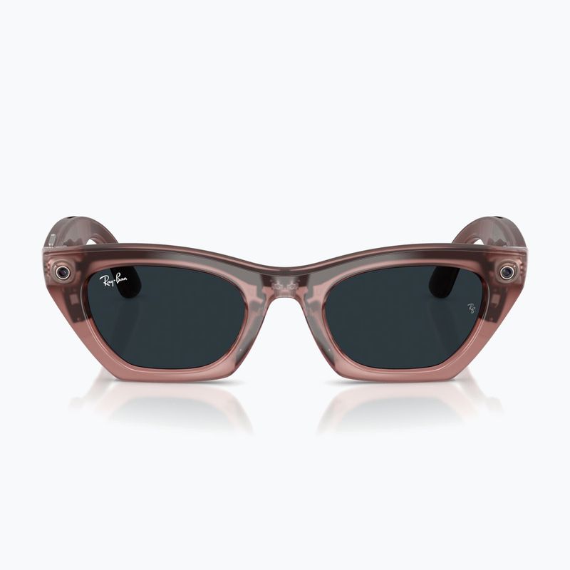 Okulary z kamerą Ray-Ban Meta Zena milky pink blush/trs grey 9
